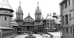 European castle church architecture