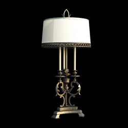 Single white desk lamp