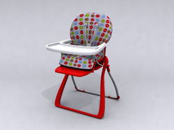 Fixed red stroller sitting