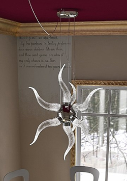 Weird star shaped crystal chandelier