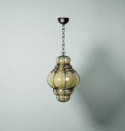 European glass ceiling lamp
