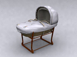 Chinese wood rattan cots
