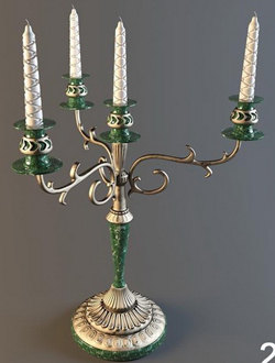European classical Jade Candlestick