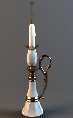 Elegant European milky white candlestick