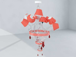 European-style pink crystal pendant chandeliers