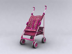 Pink Hand-wheel baby carriages