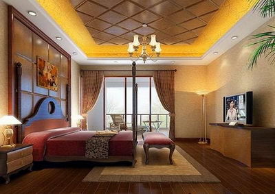 Warm Chinese style bedroom