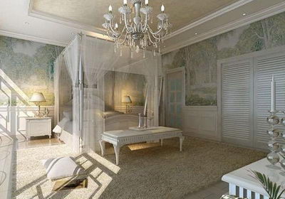 Pure White European style bedroom