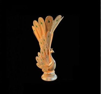 Exquisite peacock vase