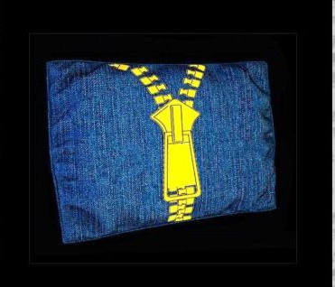 Rectangular fashion denim pillow