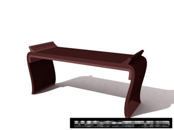 Vintage Chinese wooden table 3D Model