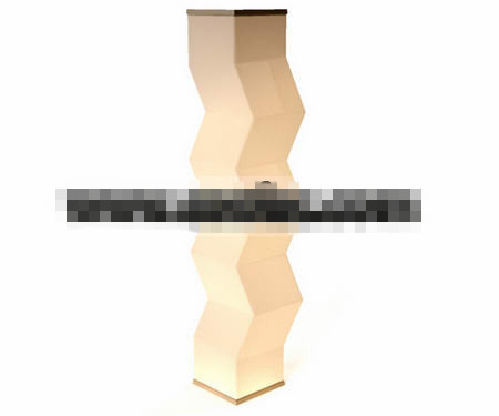 Yellow bending floor lamp