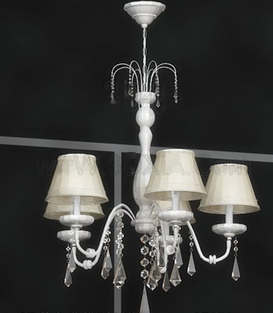 White delicate pendant lamp