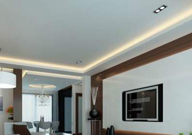 White sofa configured living room