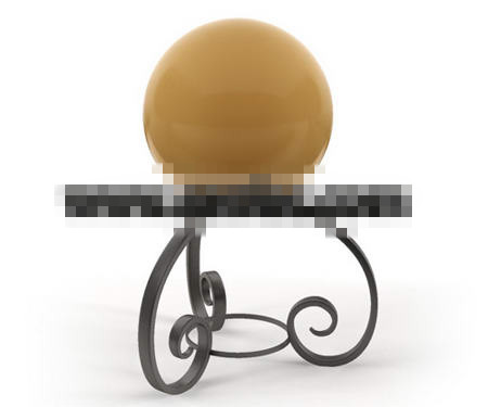 Ball-type metal stent floor lamp