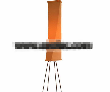 Long orange floor lamp