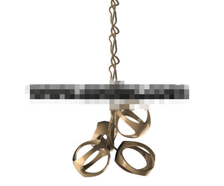 Gold rings pendant lamp