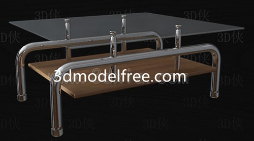 Glass surface stainless tea table