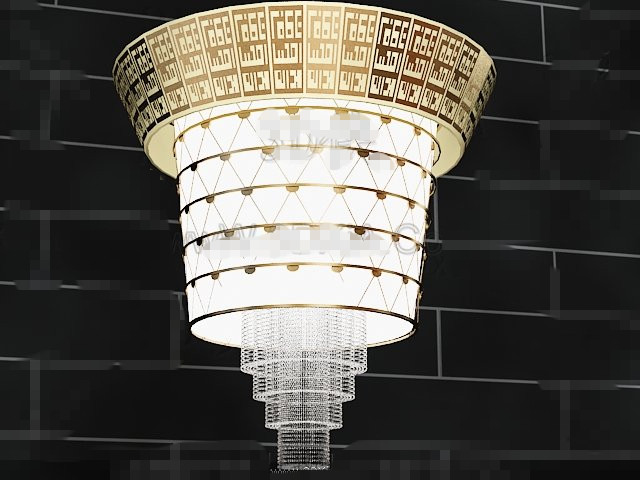 Magnificent gold lace curtain pendant