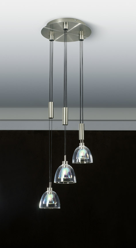 Combination of simple clear crystal chandelier