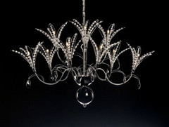 Orchid-like crystal glass chandelier