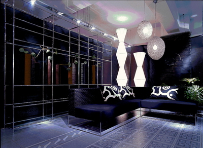 Dark blue simple style sofa