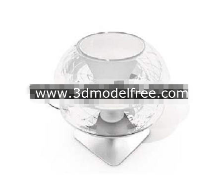 Crystal clear glass table lamp
