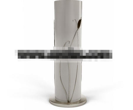Beautiful plants mosaics cylindrical lamp
