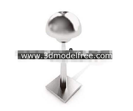 Mushroom-shaped metal lamp