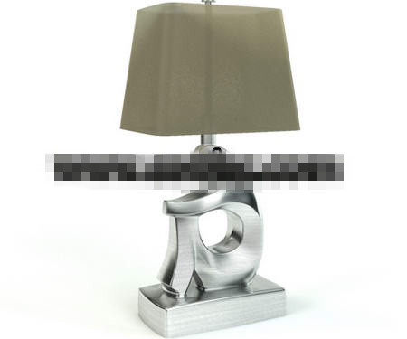 Figure shape metal table lamp