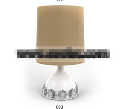 Silver insert side flower lamp