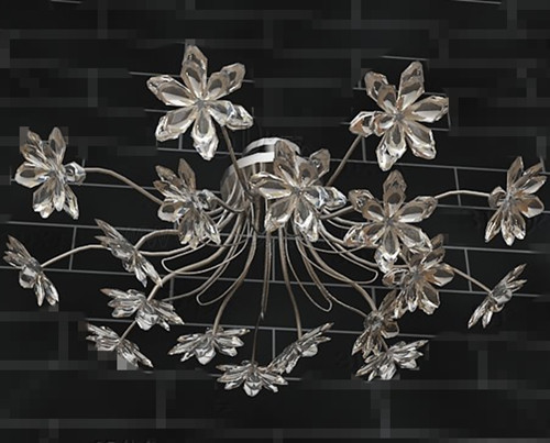 Blooming flower-shaped crystal pendant