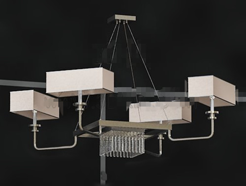 Square box combination pendant lamp
