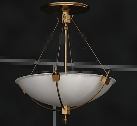 White disc metal chain pendant lamp