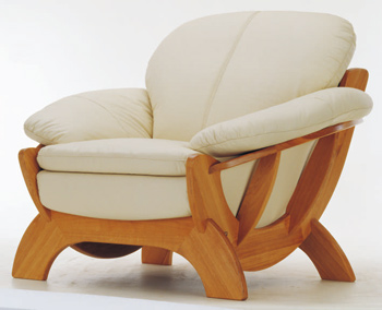 European white single sofa 3D Model