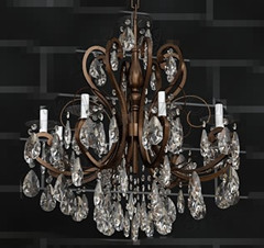 Metal chain crystal clear sequins chandeliers