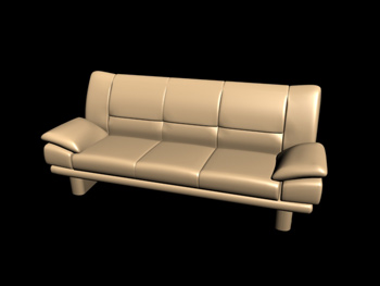 European-style three seats sofa