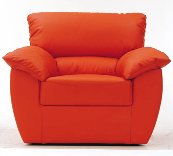 Modern red single fabric sofa