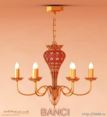 European-style crystal chandelier 3D Model