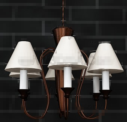 Mushroom shaped white chandelier