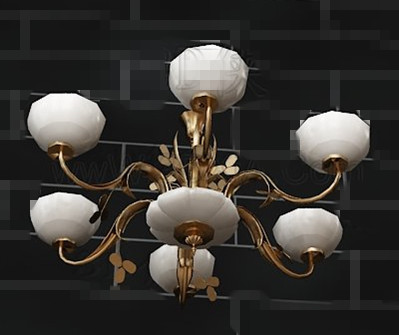 European white simple chandelier