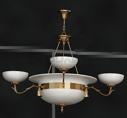Gold side gorgeous white chandelier