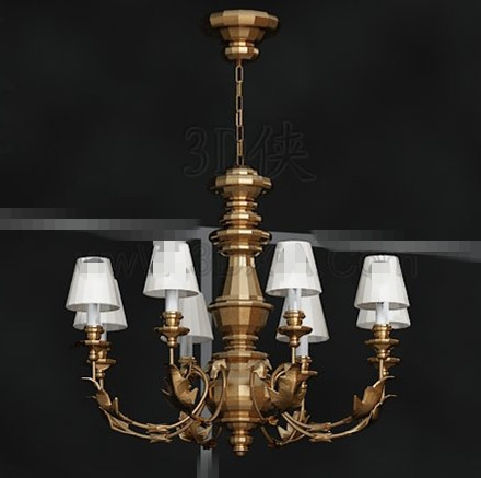 Magnificent metal frame white chandelier