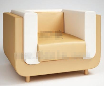 Modern style white single sofa
