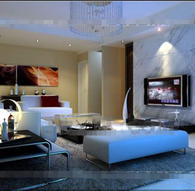 Modern minimalist style living room