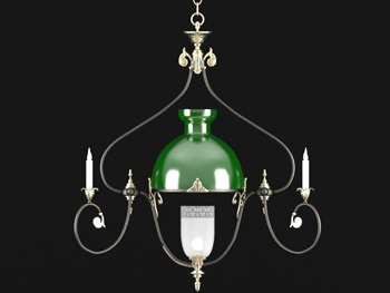 Fine iron chandelier 3D Model