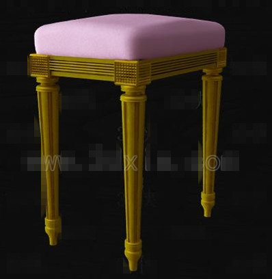 Purple cushion wooden bench chair