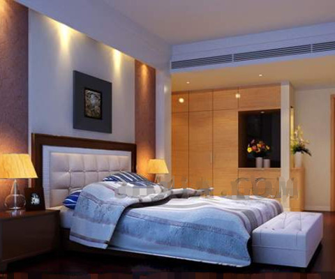 Simple cool colors bedroom