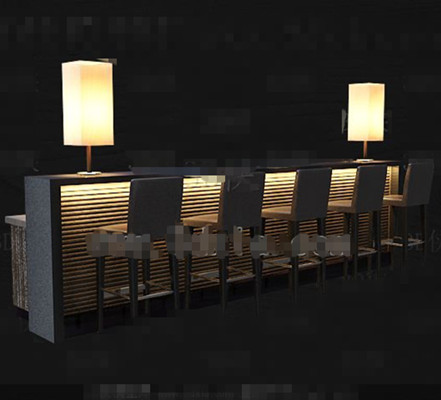 Yellow light leisure wine bar