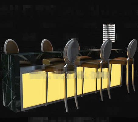 Yellow bar chairs combination